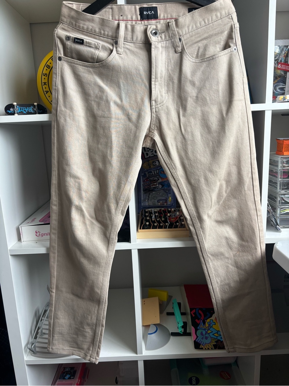 RVCA Men's Light Tan Slim Chinos